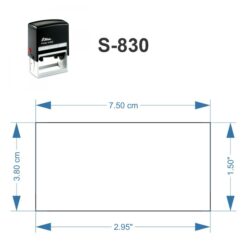 Dimensiones Sello S-830