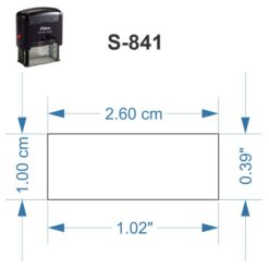 Alternative view of Sello Rectangular Modelo S-841